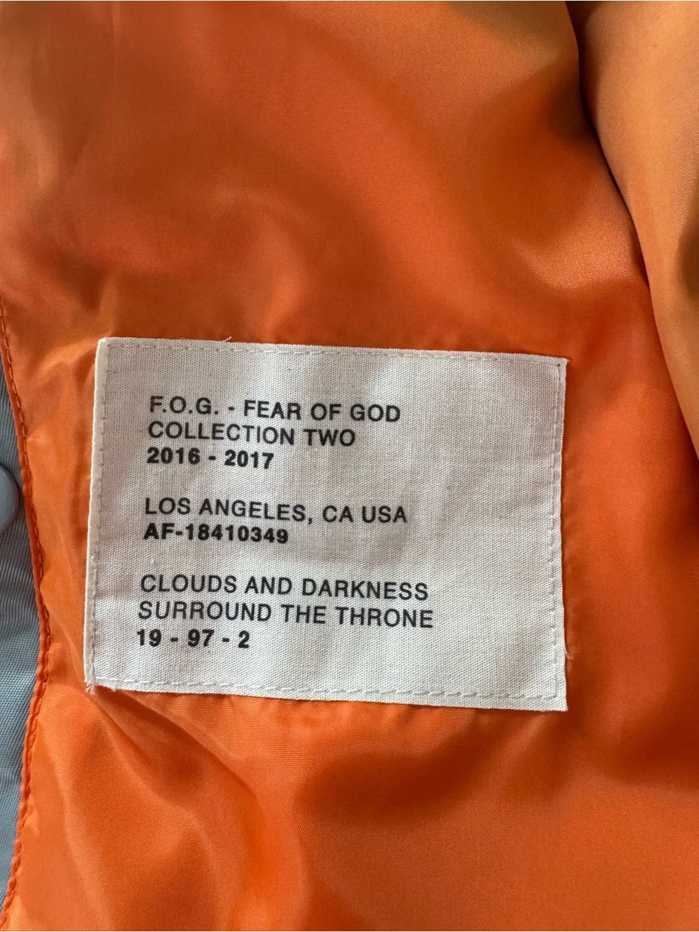 Fear of God-FOG Collection Bomber